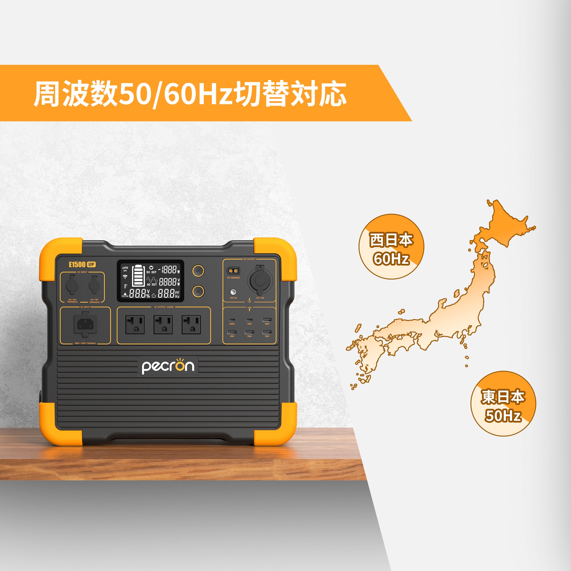 PECRON E1500LFPポータブル電源